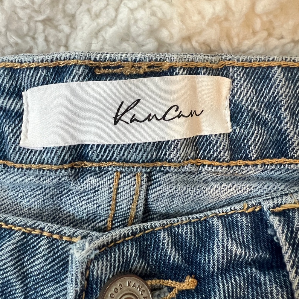 NWT KanCan High Rise Denim Mini Skirt sz lg - Picture 2 of 10